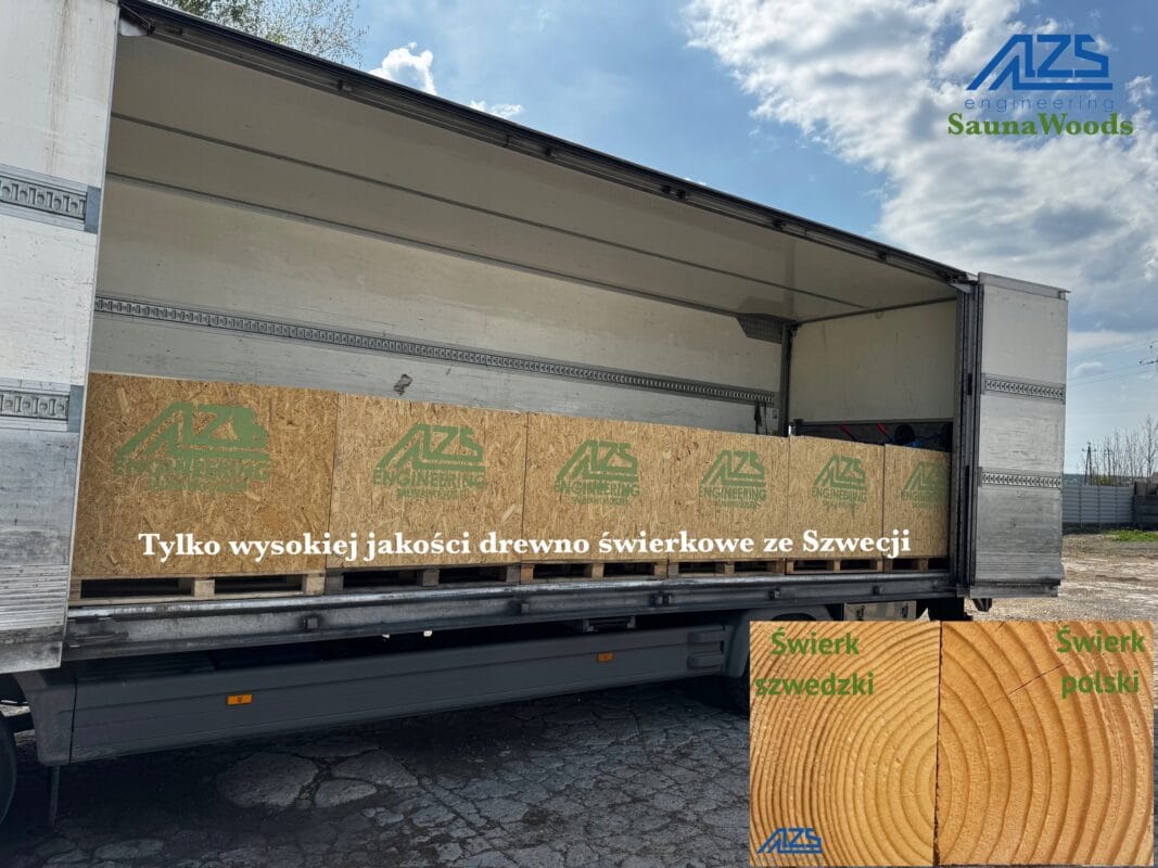 Lieferung einer Fasssauna per LKW – sichere Transportlösung für Gartensaunen aus Holz